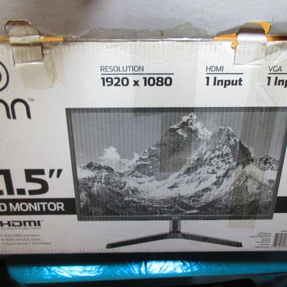 Onn Mountable 21.5” 1080p Widescreen Monitor Used Comes With Box Missing Stand - Picture 8 of 11